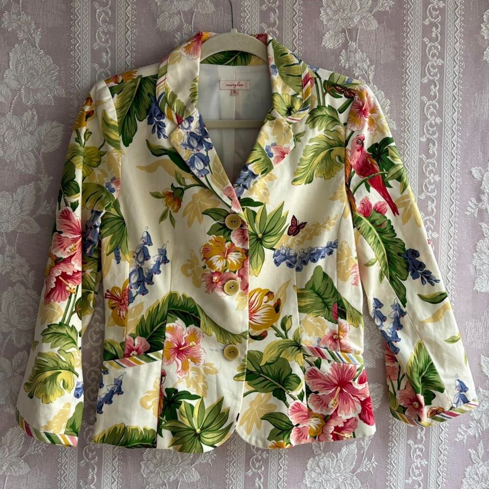 Vintage Brand Mary Lou Women's multi Floral Jacket
